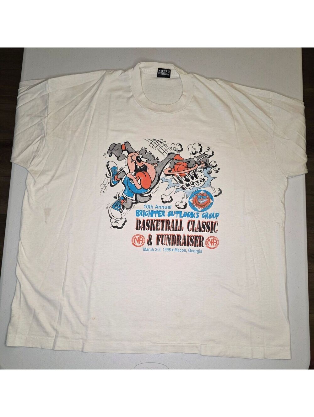 1996 Looney Tunes TAZ Basketball Fundraiser Tee